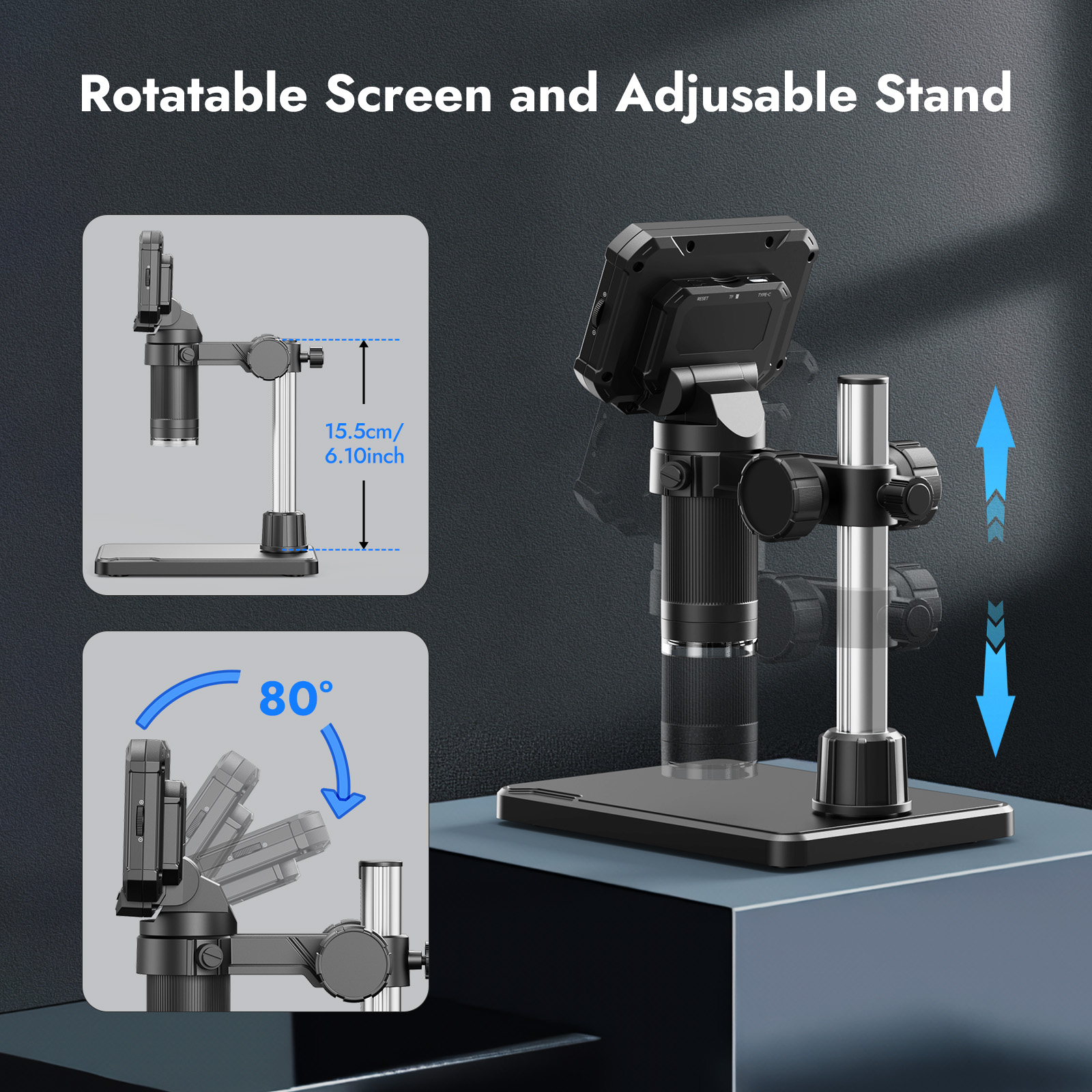 Digital Microscope 2.8 inch 10 - Electronics Repair Microscope review and price