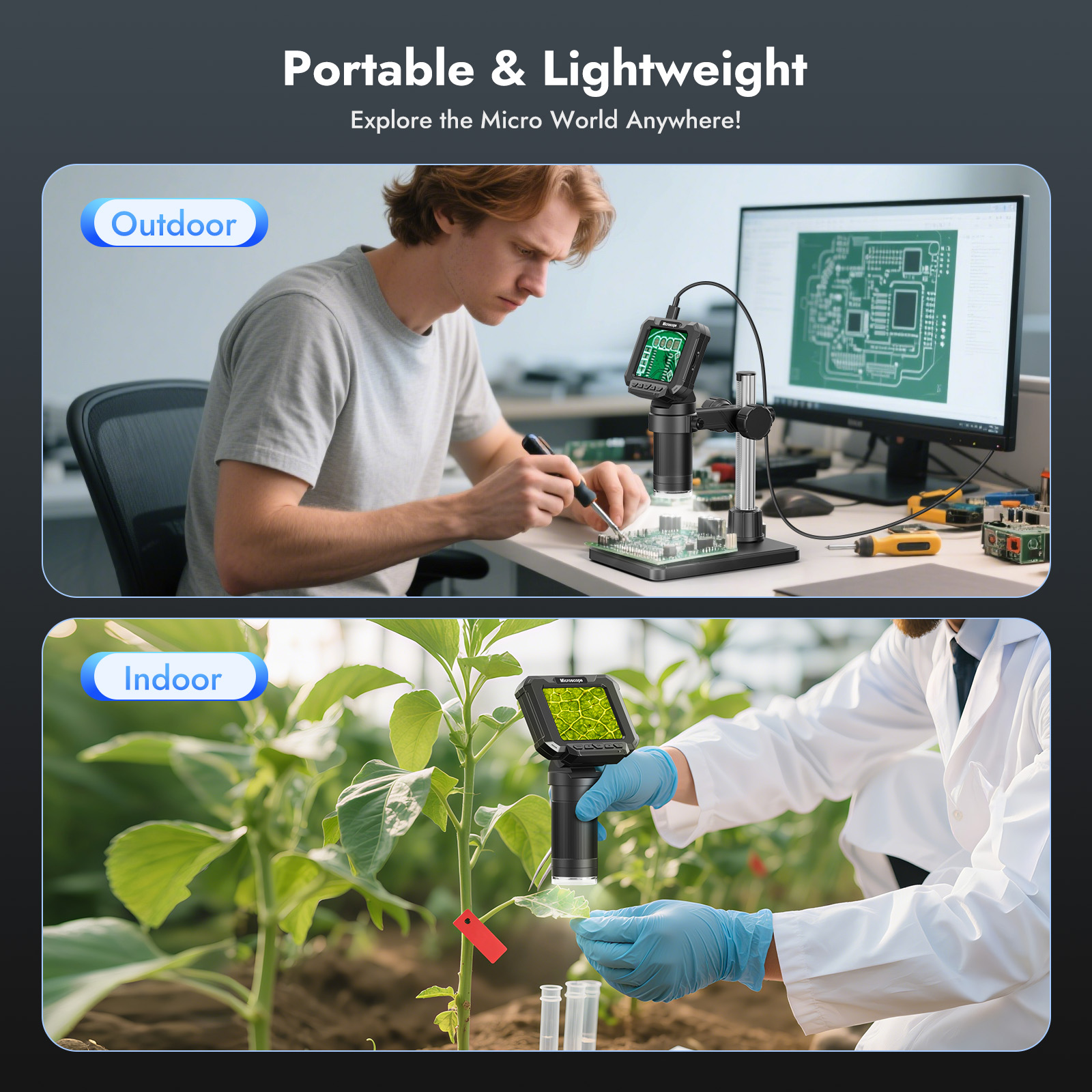 Digital Microscope 2.8 inch 10 - Electronics Repair Microscope review and price