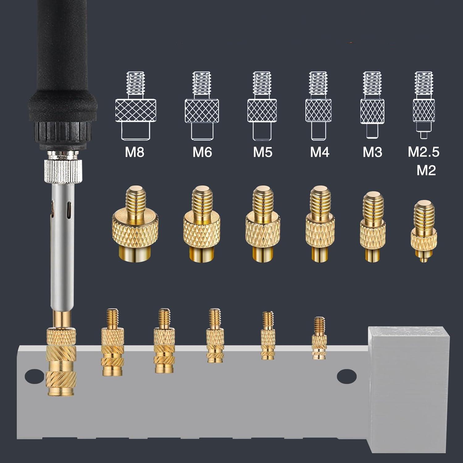 Heat Insert Nut Iron Tips Head - Electronics Repair Kit With Soldering Iron review and price