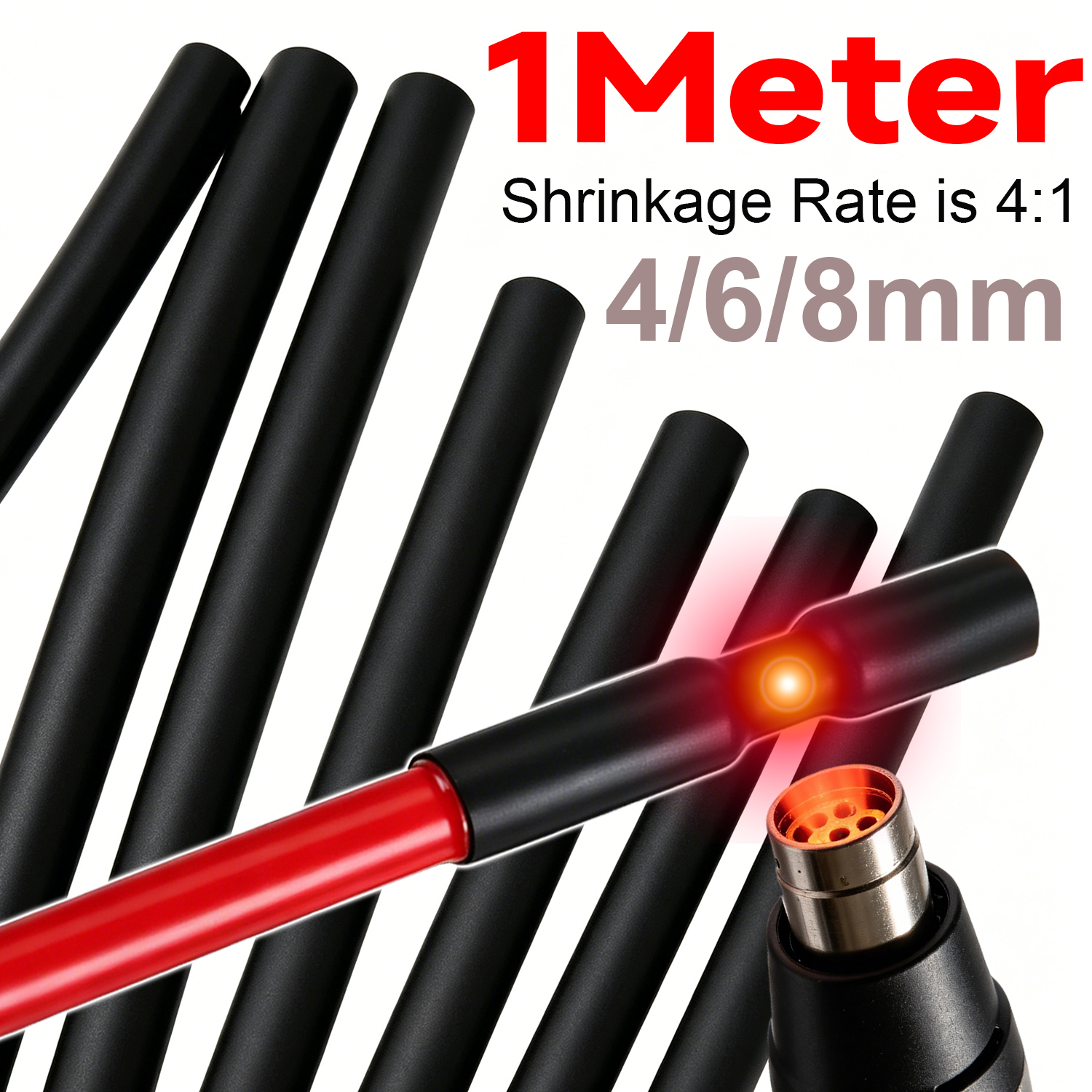1Meter/lot 4:1 Black 4/5/8mm F - Electronics Repair Youtube review and price